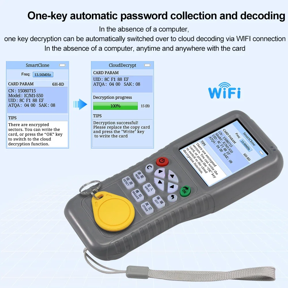 WiFi RFID Copier Duplicator NF - đánh giá và giá Nfc Card Reader Vending