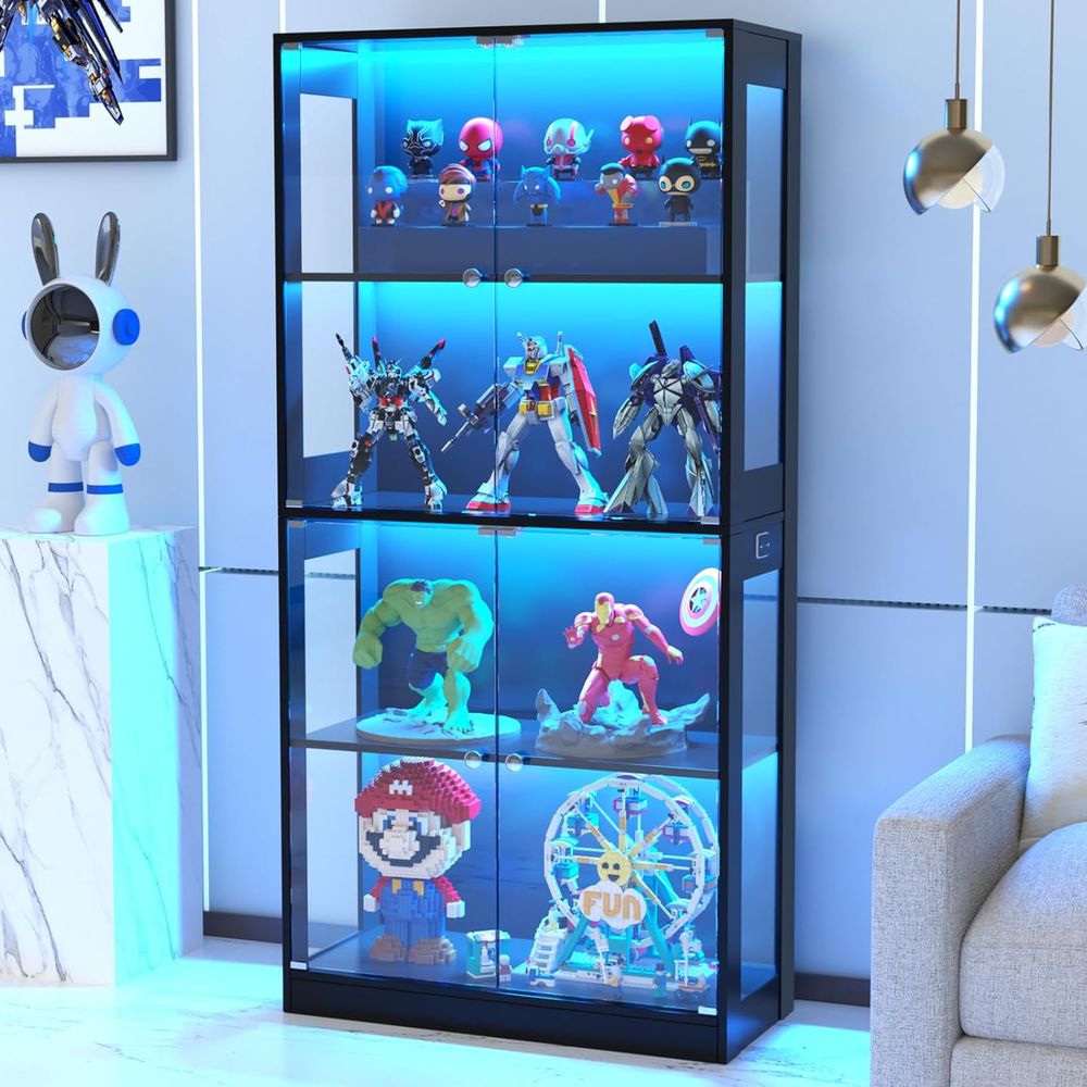 65 Glass Door Display Cabinet, - đánh giá và giá Glass Cabinet Display