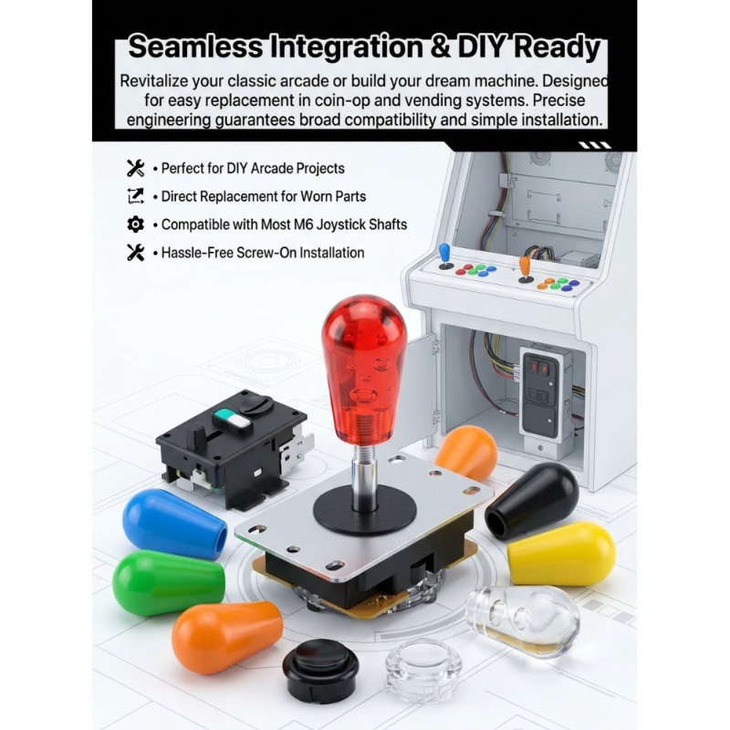 1 PCS M6 Joystick  American Ba - đánh giá và giá Arcade Game Vending Machine