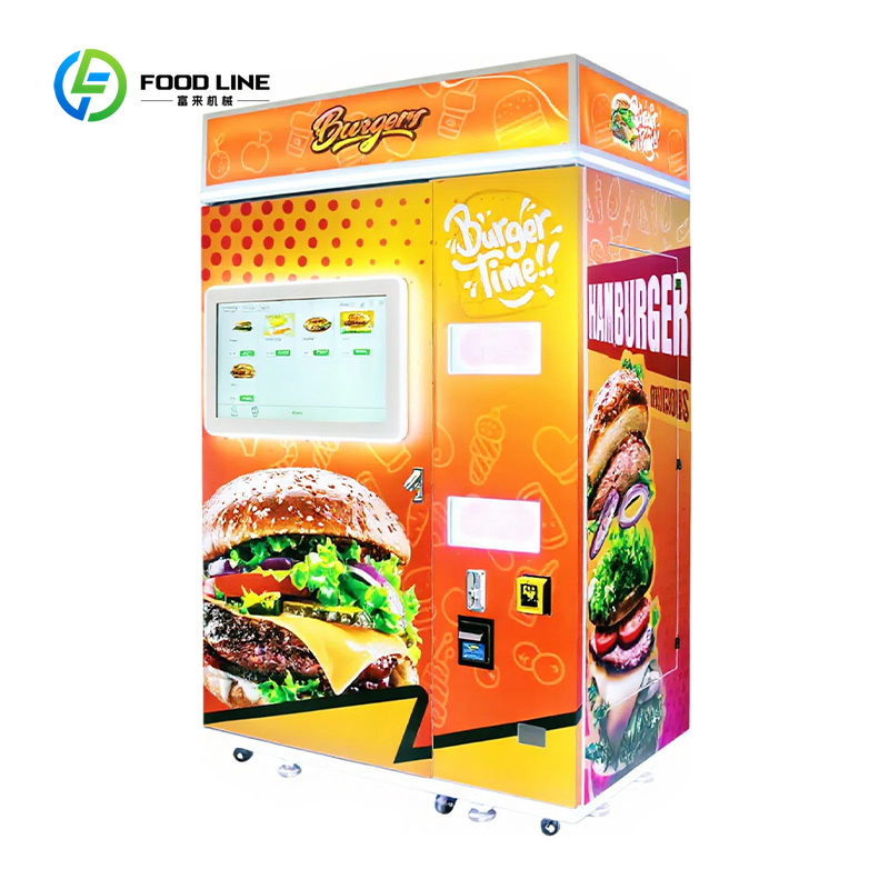 Automatic smart burger vending - đánh giá và giá Vending Machine Qr Code