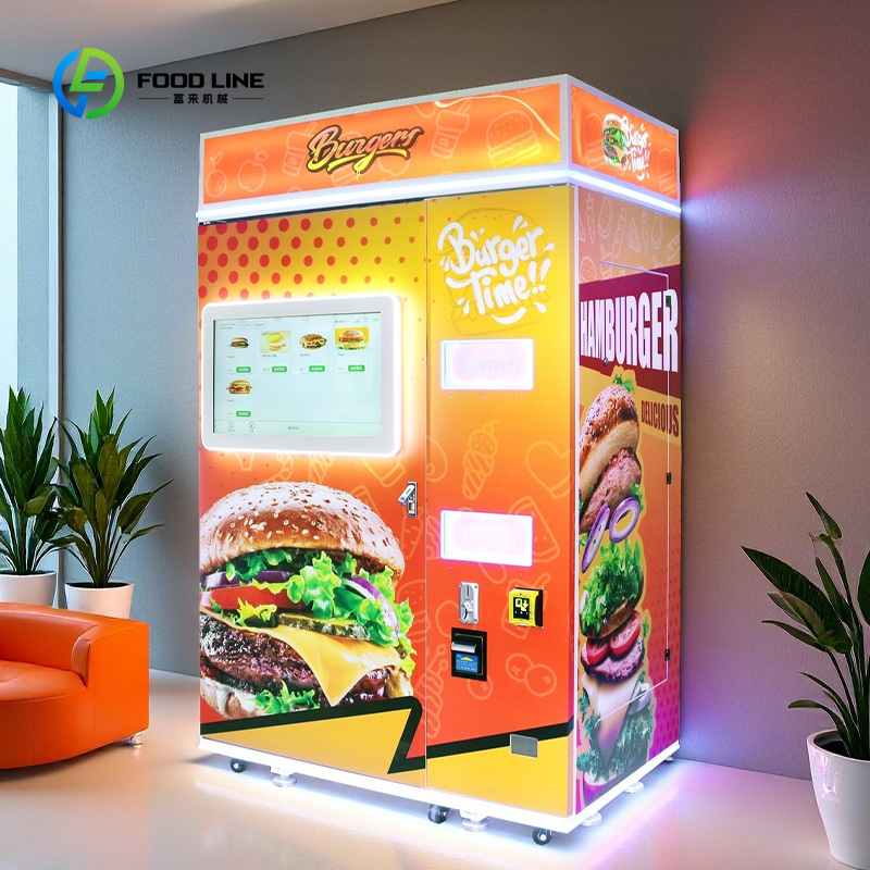 Automatic smart burger vending - đánh giá và giá Vending Machine Qr Code