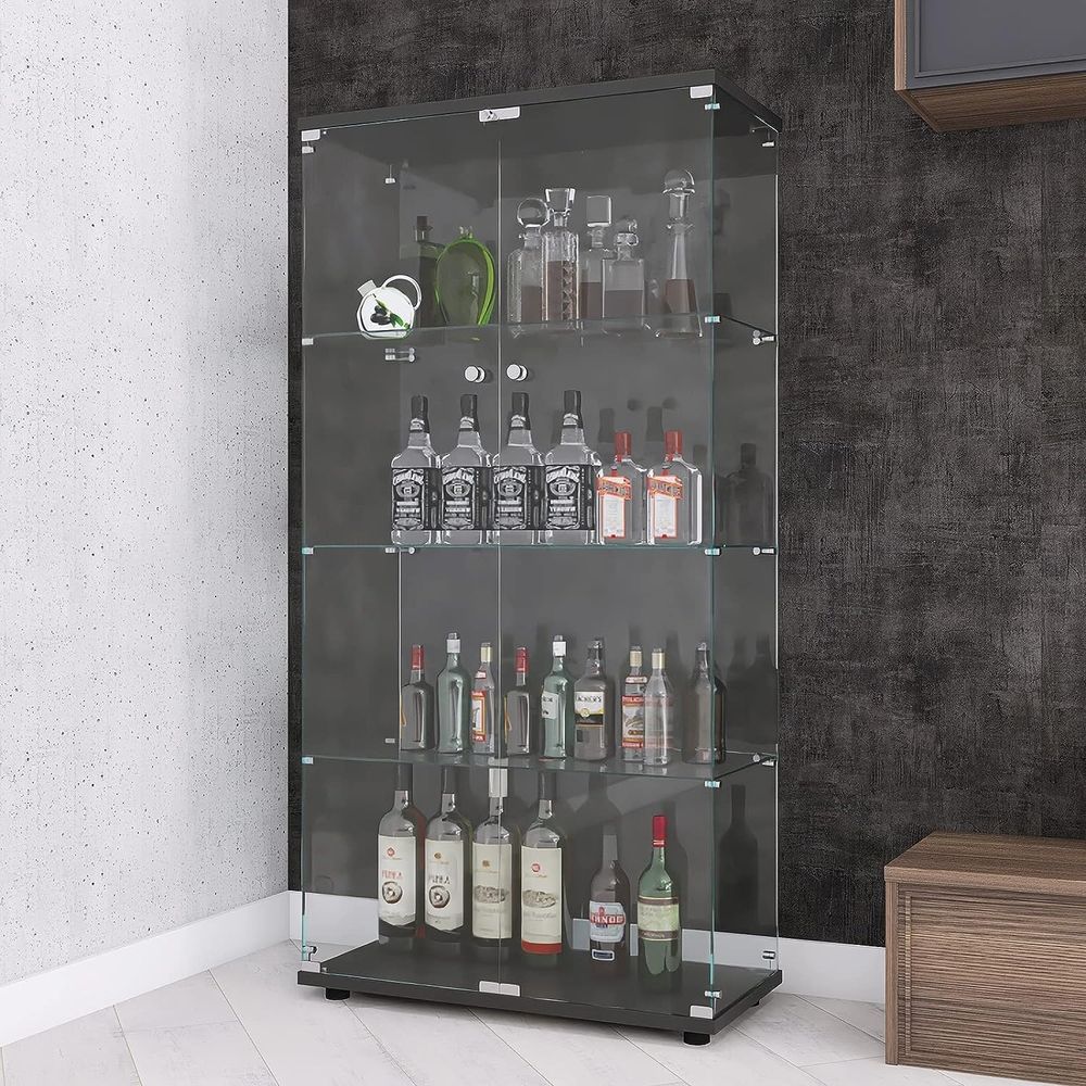 Glass Display Cabinet 4-Shel w - đánh giá và giá Glass Cabinet Display