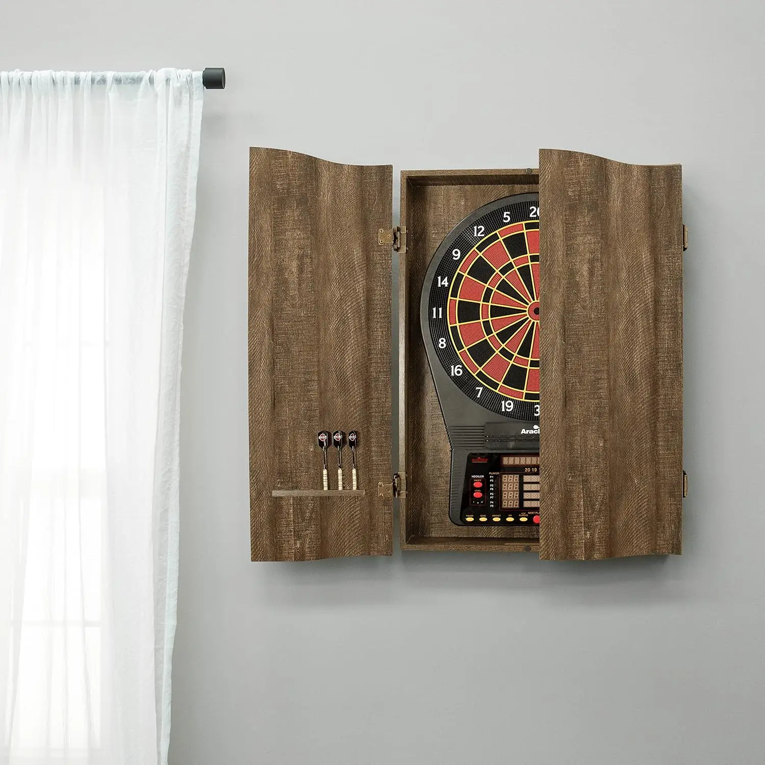 BestsellerMI Sports Brown Cric - đánh giá và giá Electronic Dartboard Cabinet
