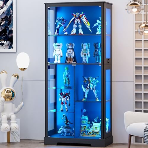 71'' Display Cabinet with 5-Ti - đánh giá và giá Glass Cabinet Display