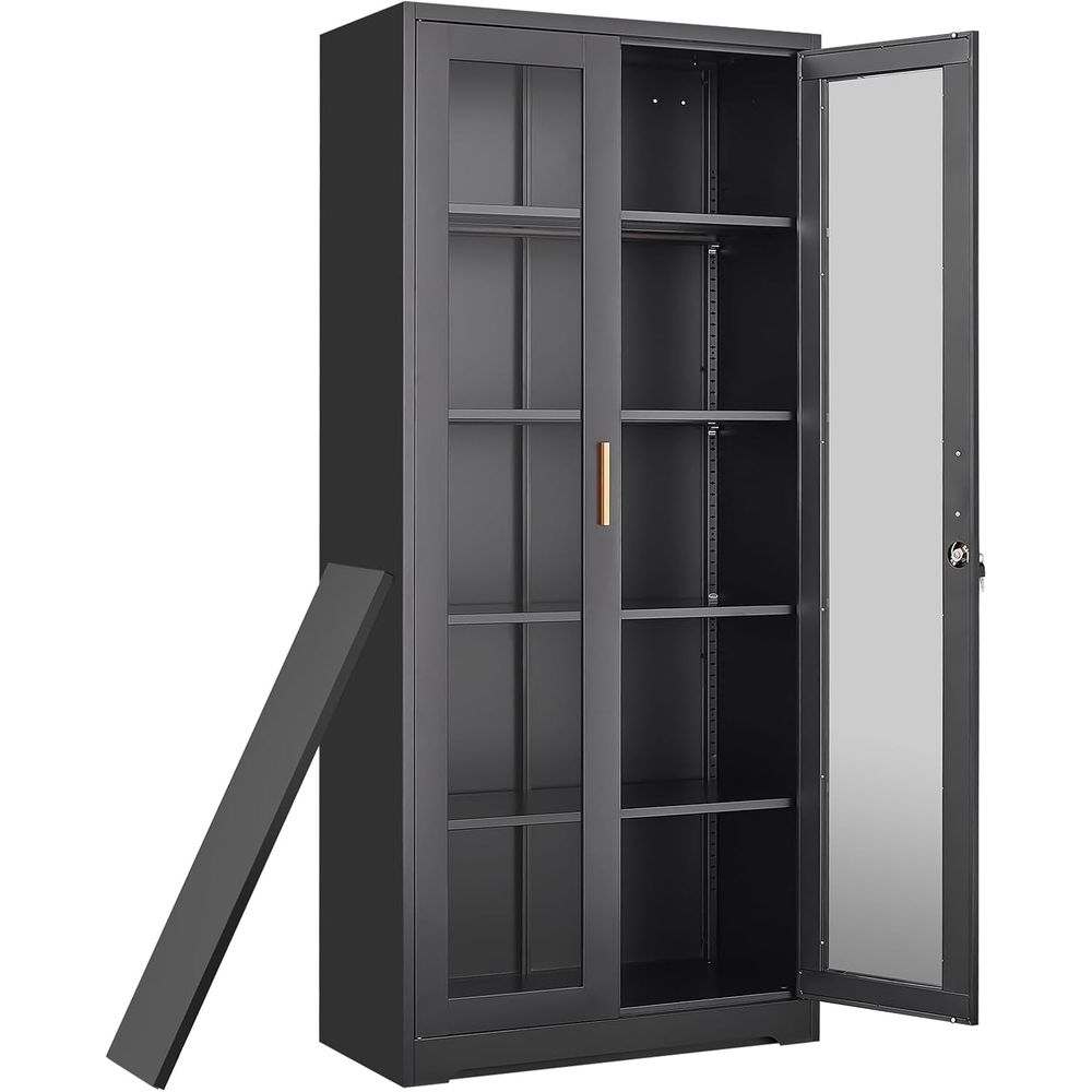 Curio Display Cabinet with Gla - đánh giá và giá Glass Cabinet Display