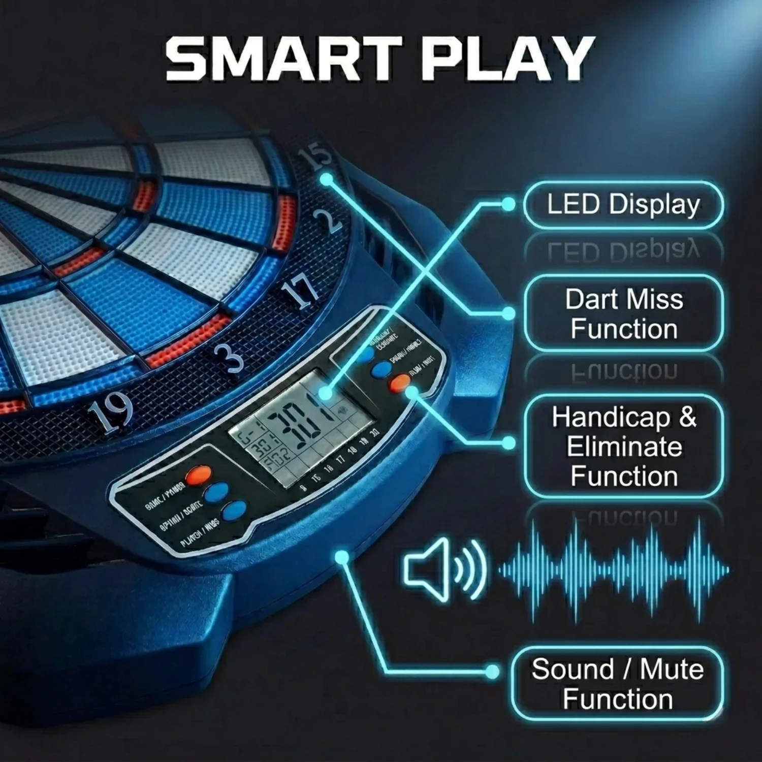 DartVibe Advanced Electronic D - đánh giá và giá Electronic Dartboard Cabinet