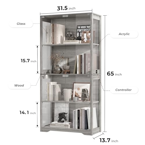 Display Cabinet with Glass Doo - đánh giá và giá Glass Cabinet Display