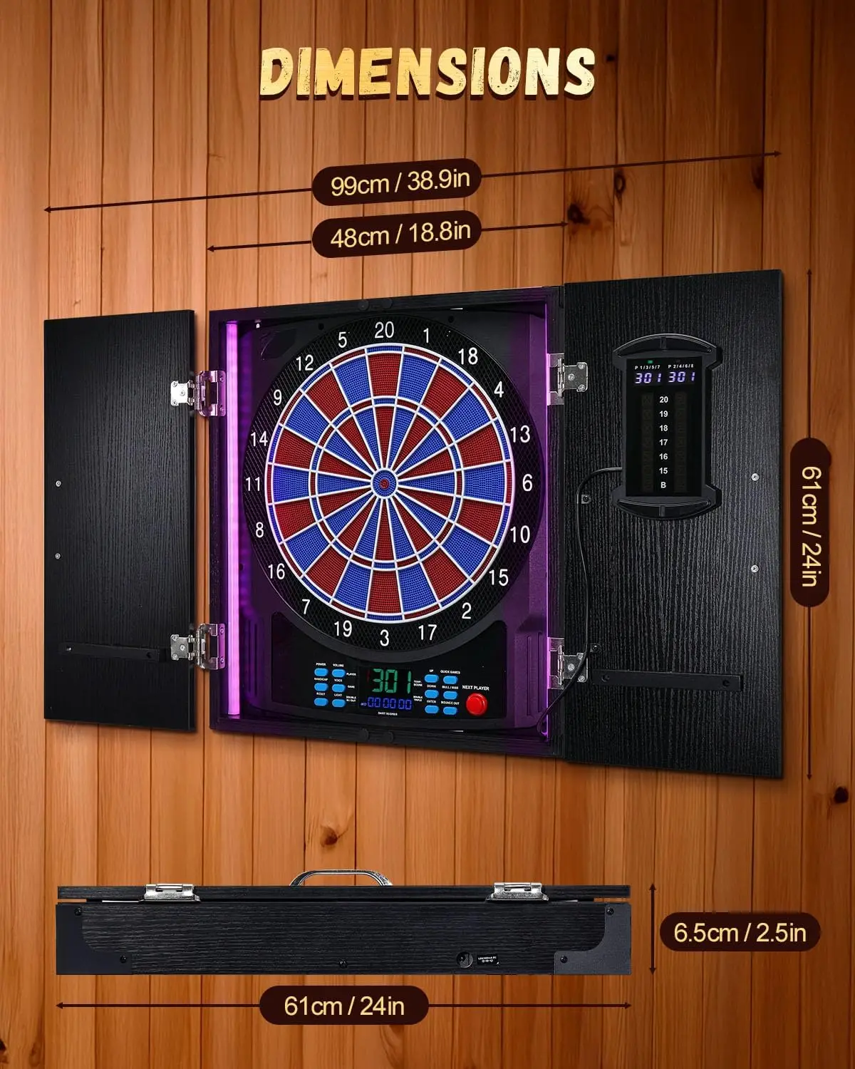 Electronic Dart Board, Electri - đánh giá và giá Electronic Dartboard Cabinet