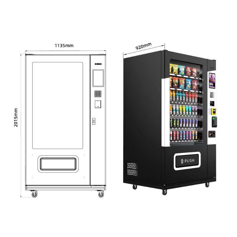 Retail Snack Drink Vending Mac - đánh giá và giá Vending Machine Qr Code