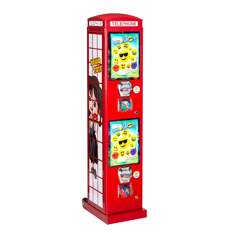 *Red Phone Booth Design Metal  - đánh giá và giá Candy Vending Machine