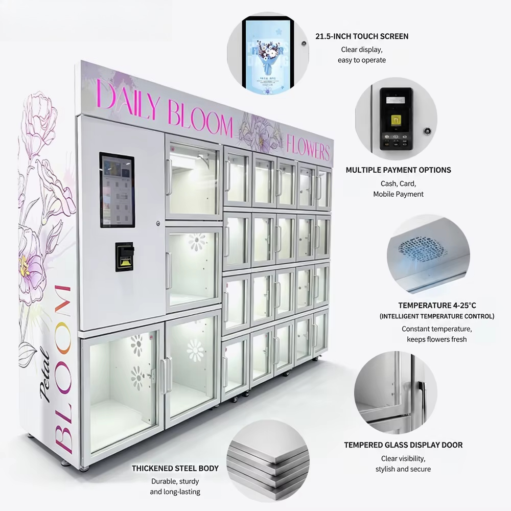 Mini Compact Fresh Flower Vend - đánh giá và giá Vending Machine Qr Code