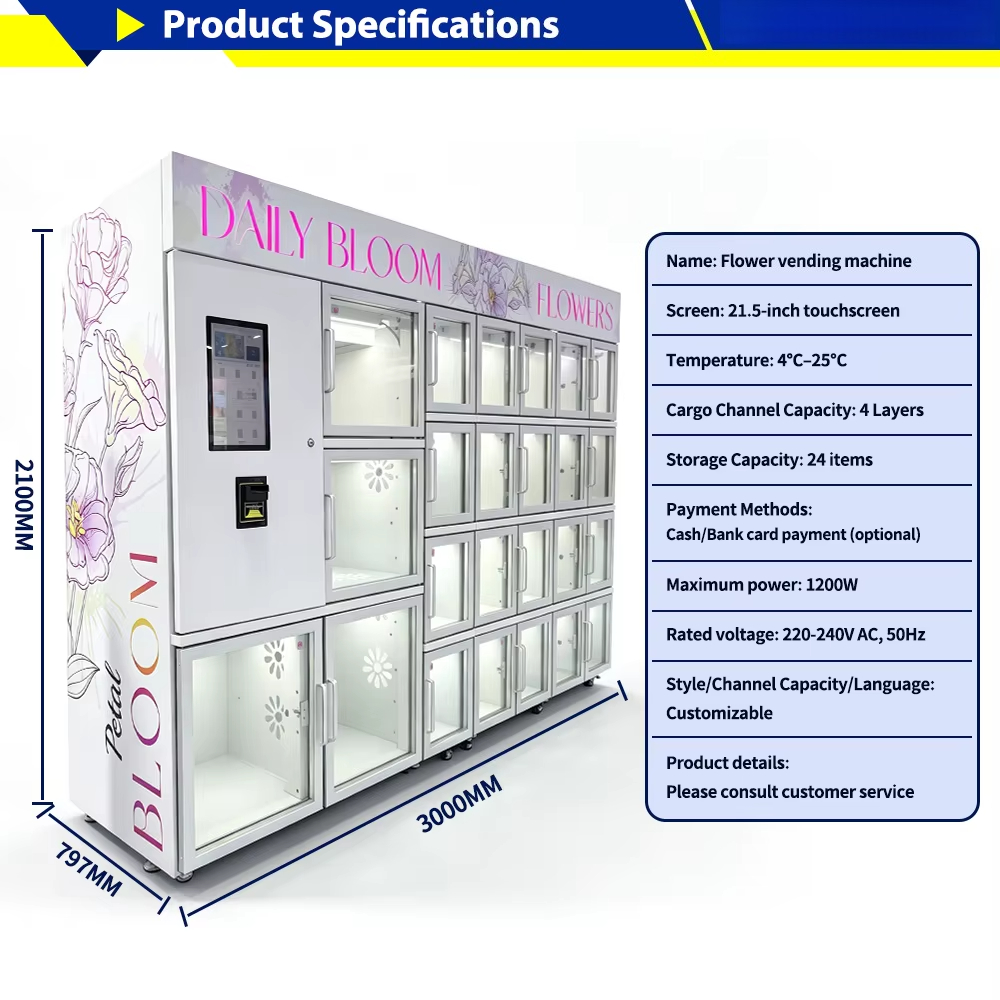 Mini Compact Fresh Flower Vend - đánh giá và giá Vending Machine Qr Code