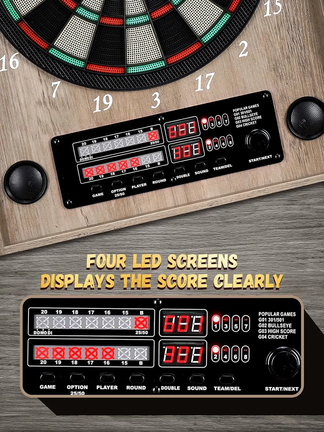 Electronic Dart Board, Decorat - đánh giá và giá Electronic Dartboard Cabinet